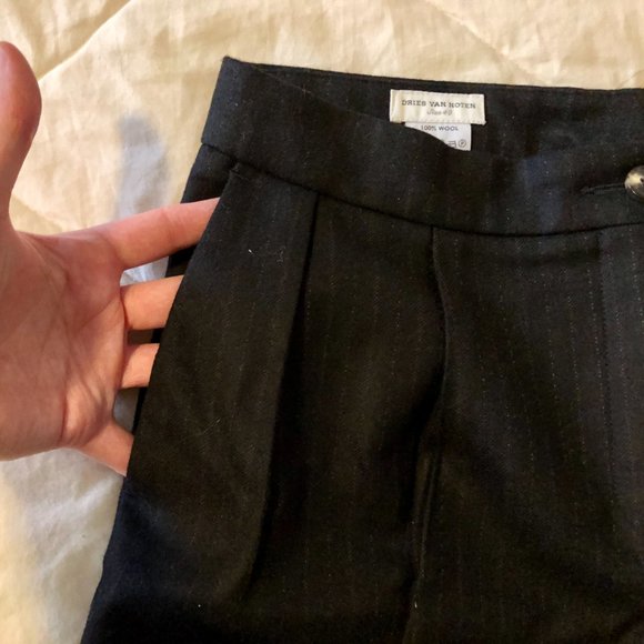 Dries van Noten Women's wool pants, charcoal/pinstripe, EU 40/Size US 8 - Picture 7 of 10